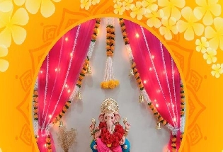 Ganesh Chaturthi Decoration: घर पर ऐसे सजाएं गणेशजी के लिए मंडप
