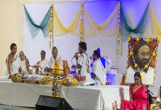 रुद्र पूजा के साथ उल्लास से मनाया गया आर्ट ऑफ लिविंग संस्था का महाशिवरात्रि उत्सव