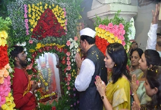 श्री मंगलग्रह मंदिर में नामदार अनिल पाटिल का हार्दिक स्वागत